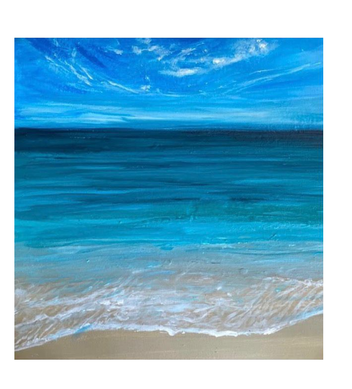 Como pintar un mar fácil