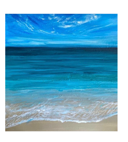Como pintar un mar fácil